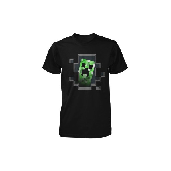 Tričko Minecraft Creeper Inside dětské, černé