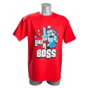 Tričko Minecraft Like a Boss EU, červené