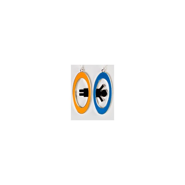 Portal 2 Inter-Spatial Portal Earrings
