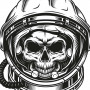 Tričko Skull kosmonaut