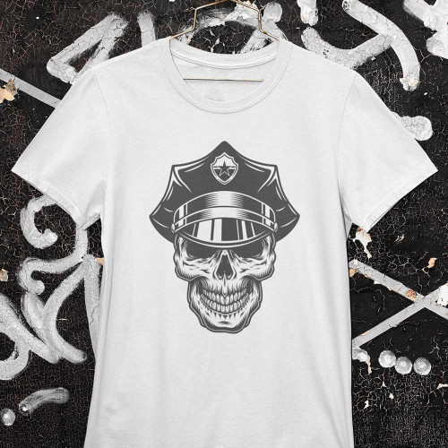 Tričko Skull policajt
