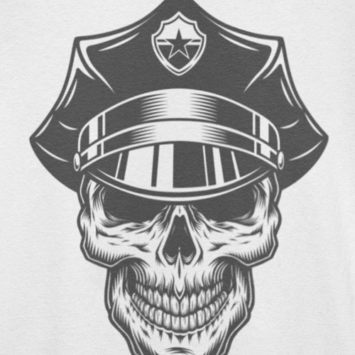 Tričko Skull policajt