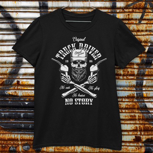 Tričko Truck Driver No Story - EDITOVATELNÉ
