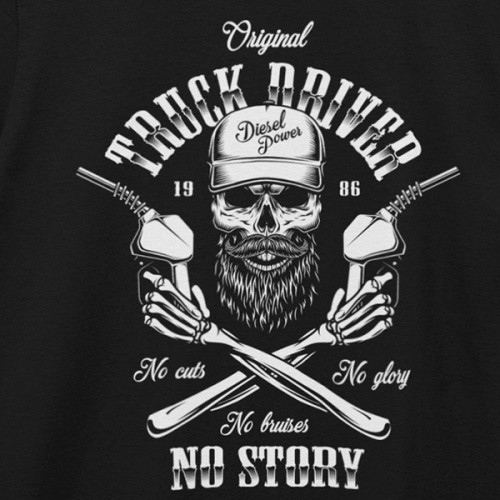 Tričko Truck Driver No Story - EDITOVATELNÉ
