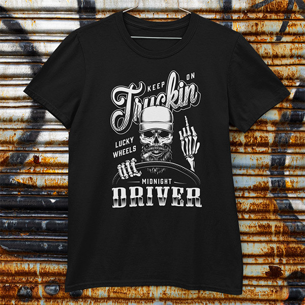 Tričko Truck Driver Midnight - EDITOVATELNÉ