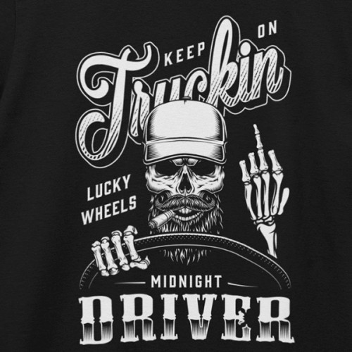Tričko Truck Driver Midnight - EDITOVATELNÉ
