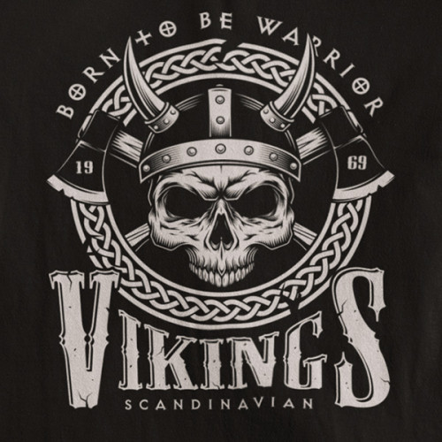 Tričko Vikings Born to Be Warrior - EDITOVATELNÉ