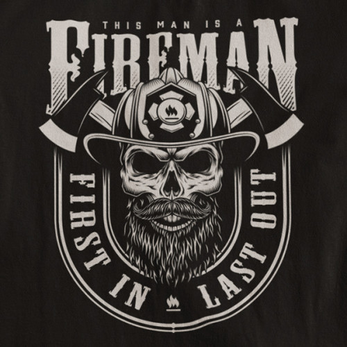 Tričko Fireman First In - EDITOVATELNÉ