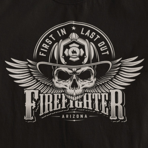 Tričko Fireman Wings - EDITOVATELNÉ
