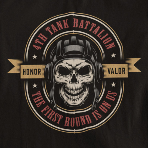 Tričko Soldiers 4th Tank Battalion - EDITOVATELNÉ