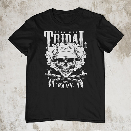 Tričko Vaping Tribal - EDITOVATELNÉ