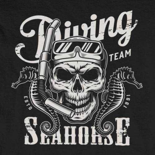 Tričko Diving Seahorse - EDITOVATELNÉ