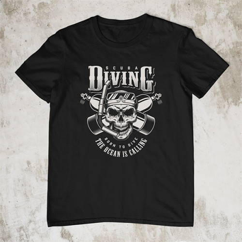 Tričko Diving Born to Dive - EDITOVATELNÉ