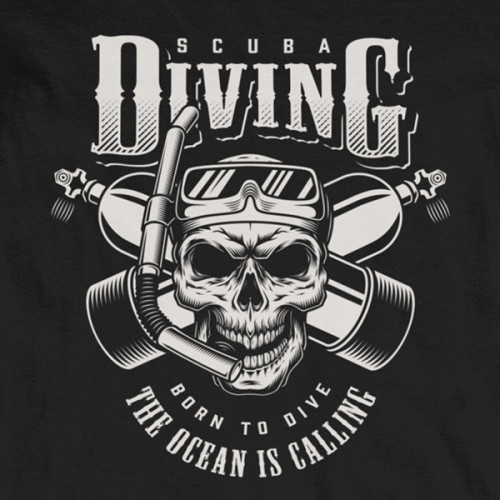 Tričko Diving Born to Dive - EDITOVATELNÉ