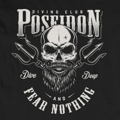 Tričko Diving Poseidon - EDITOVATELNÉ