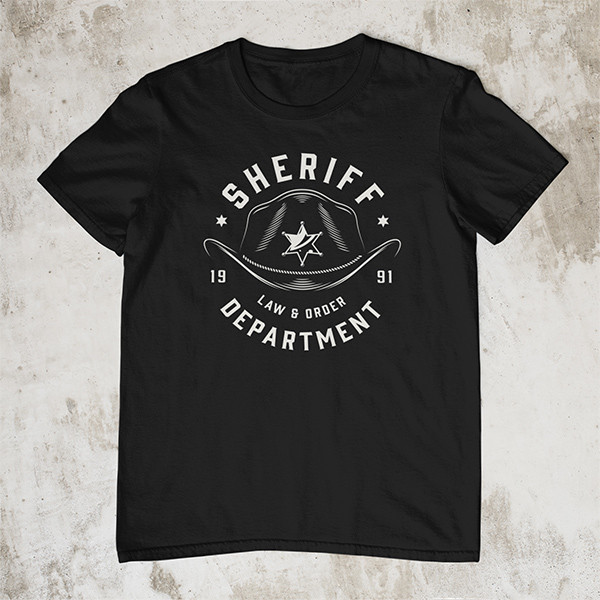Tričko Sheriffs Law and Order - EDITOVATELNÉ