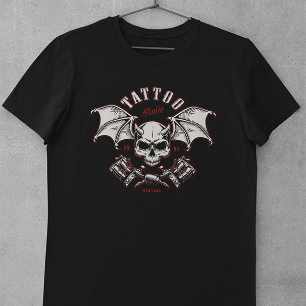 Tričko Demons Tattoo- EDITOVATELNÉ