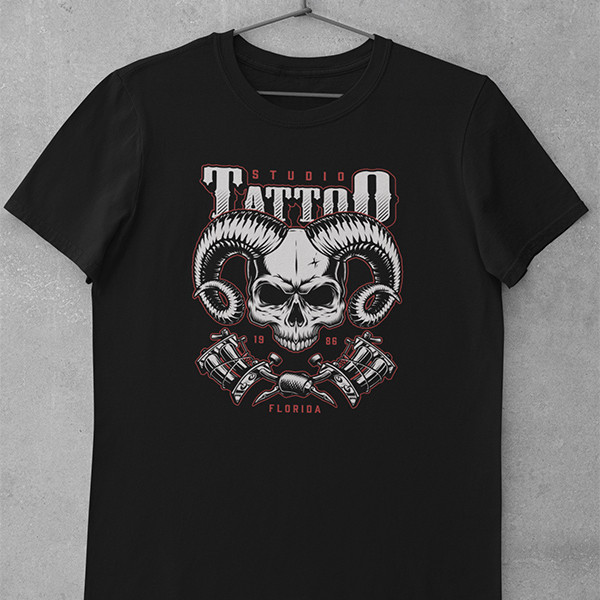 Tričko Demons Studio Tattoo- EDITOVATELNÉ