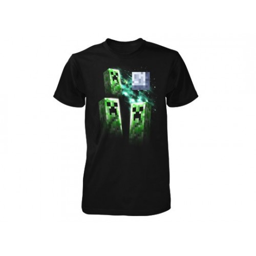 Tričko Minecraft Three Creeper Moon dětské