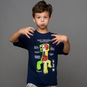 1034.jpg Tričko Minecraft Creeper Anatomy dětské - Minecraft | námořní modř | S (5÷6)