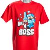 Tričko Minecraft Like a Boss EU, červené - červená | EU 14-15 | Minecraft