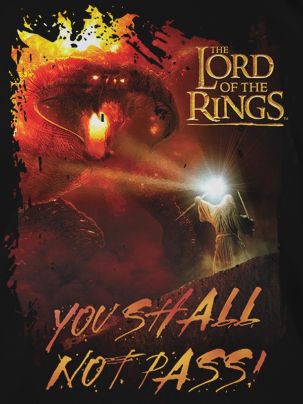 J!NX Lord of the Rings Shall Not Pass - Basic | černá | M