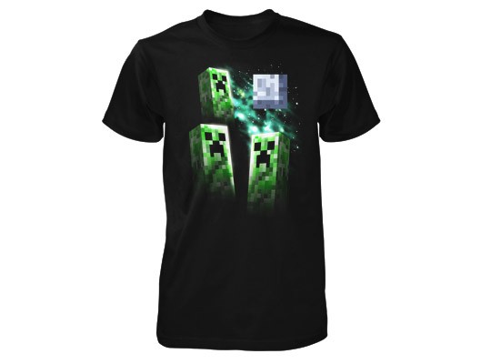 Tričko Minecraft Three Creeper Moon dětské - černá | Minecraft | S (5÷6)