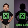Tričko Minecraft Creeper Glow in the Dark Face dětské - černá | Minecraft | S (5÷6)
