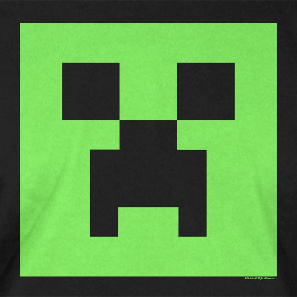 Tričko Minecraft Creeper Glow in the Dark Face dětské - černá | Minecraft | S (5÷6)