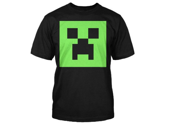 Tričko Minecraft Creeper Glow in the Dark Face dětské - černá | Minecraft | S (5÷6)